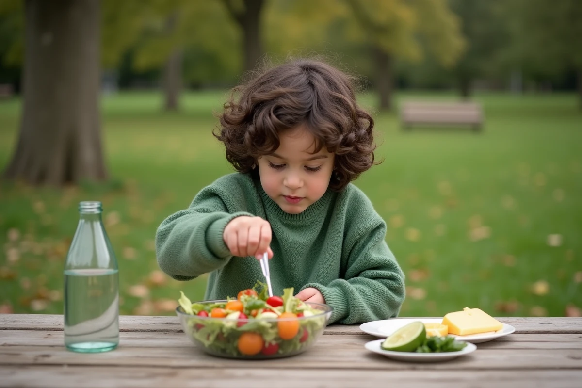 Garçon de 8 ans prenant de l